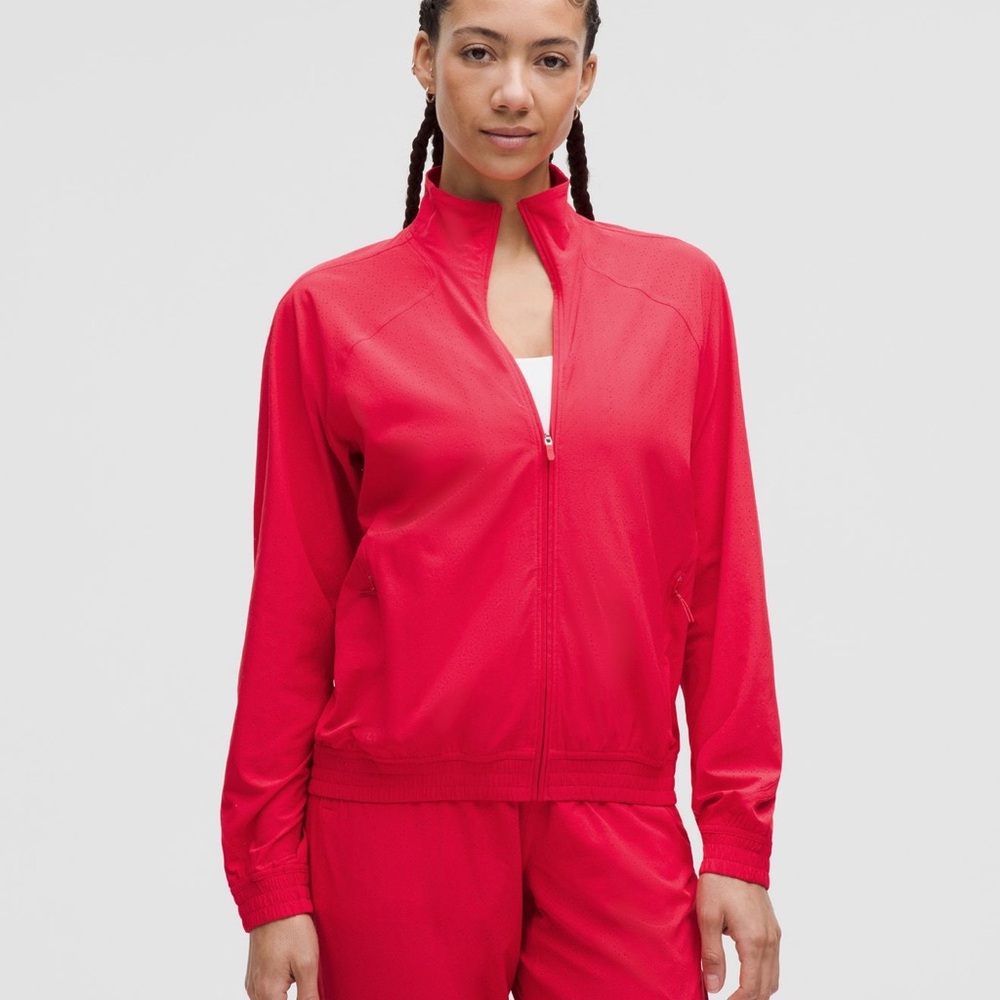 Lululemon Adapted State Perforated Track Jacket. Size 8 - never worn!